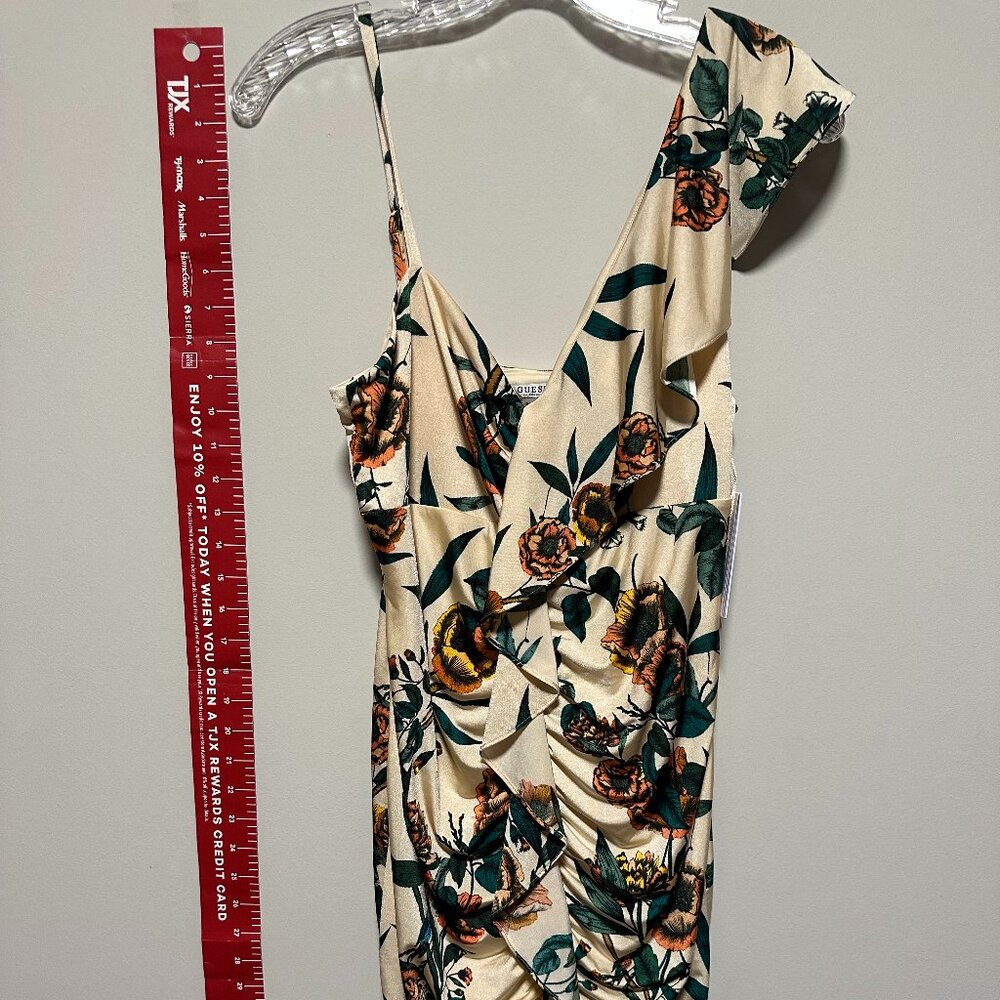 Guess Cream Floral Print Dress, Medium